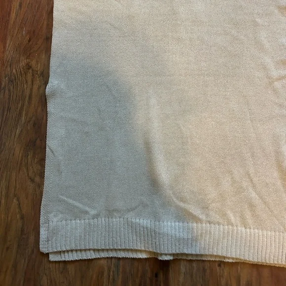 Lightweight Sweater Dress Midi Length In Tan Collar Coastal - Picture 3 of 8